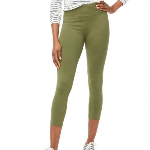 NWT J. Crew Factory Green Cotton Blend Stretch Cropped Leggings Size XS - Picture 7 of 8